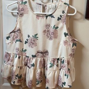 Cute peplum tank top blouse